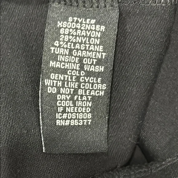 NWT Sanctuary Black Pencil Skirt Large Stretch Elastic Waist Knee Length - Picture 4 of 8